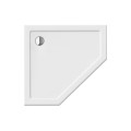 New Trendy Brodzik New Azura Pięciokątny Biały Akrylowy 80X80X5  B-0415