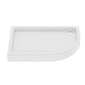 New Trendy Brodzik New Maxima Asymetryczny L Biały Akrylowy 100X80X14 B-0374