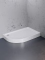 New Trendy Brodzik New Maxima Asymetryczny P Biały Akrylowy 100X80X14 B-0375
