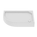 New Trendy Brodzik New Maxima Asymetryczny P Biały Akrylowy 100X80X17 B-0339
