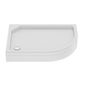 New Trendy Brodzik New Maxima Asymetryczny L Biały Akrylowy 120X85X17 B-0340