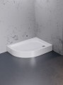 New Trendy Brodzik New Maxima Asymetryczny P Biały Akrylowy 120X85X17 B-0341