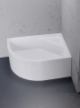 New Trendy Brodzik New Maxima Asymetryczny P Biały Akrylowy 120X85X41 B-0379