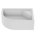 New Trendy Brodzik New Maxima Asymetryczny P Biały Akrylowy 120X85X41 B-0379