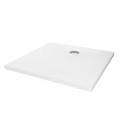 New Trendy Brodzik Nex Kwadratowy Biały Konglomeratowy 100X100X3 5 B-0455