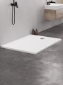 New Trendy Brodzik Nex Prostokątny Biały Konglomeratowy 110X90X3 5 B-0460