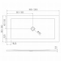 New Trendy Brodzik Nex Prostokątny Biały Konglomeratowy 180X90X3 5 B-0514