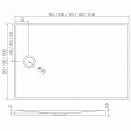 New Trendy Brodzik Nex Shade Prostokątny Beżowy - Struktura Konglomeratowy 120X80X3 5 B-0492