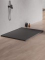 New Trendy Brodzik Nex Shade Prostokątny Antracyt - Struktura Konglomeratowy 140X90X3 5 B-0512