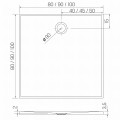 New Trendy Brodzik Nex Shade Kwadratowy Beżowy - Struktura Konglomeratowy 90X90X3 5 B-0485