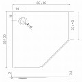 New Trendy Brodzik Nex Shade Pięciokątny Beżowy - Struktura Konglomeratowy 90X90X3 5 B-0483