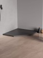 New Trendy Brodzik Nex Shade Pięciokątny Antracyt - Struktura Konglomeratowy 90X90X3 5 B-0499