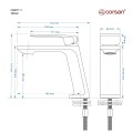 Bateria umywalkowa Corsan CMB7111BL Trino