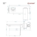 Bateria umywalkowa podtynkowa Corsan CMB7115BL Trino czarna
