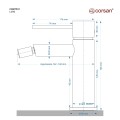 Bateria bidetowa Corsan CMB7531BL Lugo czarna