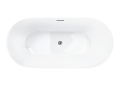 Wanna wolnostojąca Corsan E042 Reno 160 cm z wykończeniem chrom