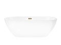 Wanna wolnostojąca Corsan E042 Reno 160 cm z wykończeniem złotym