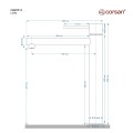 Bateria umywalkowa Corsan CMB7512GL Lugo wysoka złota
