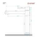 Bateria stojąca Corsan CMB7521GL Lugo złota z ruchomą wylewką