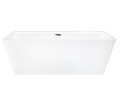 Wanna przyścienna wolnostojąca Corsan E019 Iseo 170 cm z szeroką krawędzią i wykończeniem chrom