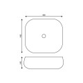 Umywalka nablatowa Corsan 649933 prostokątna 450x410x145 mm
