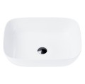 Umywalka nablatowa Corsan 649919 prostokątna 500x395x140 mm z korkiem Klik-Klak czarny
