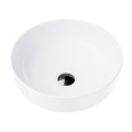 Umywalka nablatowa Corsan 649988 okrągła 415x415x135 mm z korkiem Klik-Klak czarnym