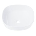 Umywalka nablatowa Corsan 649995 kwadratowa 420x420x145 mm z korkiem chrom