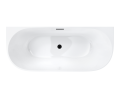 Wanna przyścienna wolnostojąca Corsan E029 Mono 170 cm z wykończeniem czarnym