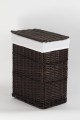 Kosz wiklinowy z wyściółką na pranie Koszoplotka czarny wenge 47x35x66h