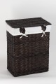 Kosz wiklinowy z wyściółką na pranie Koszoplotka czarny wenge 47x35x66h