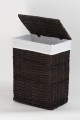 Kosz wiklinowy z wyściółką na pranie Koszoplotka czarny wenge 47x35x66h