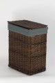 Kosz wiklinowy z wyściółką na pranie Koszoplotka wenge 47x35x66h