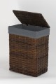 Kosz wiklinowy z wyściółką na pranie Koszoplotka wenge 47x35x66h