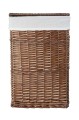 Kosz wiklinowy Koszoplotka wenge z wyściółką białą 40x28x60h