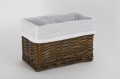 Koszyk wiklinowy Koszoplotka wenge z wyściółką 30x20x15h