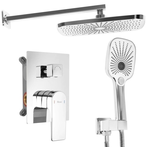 ZESTAW NATRYSKOWY PODTYNKOWY MOBY CHROM + BOX REA-P2404