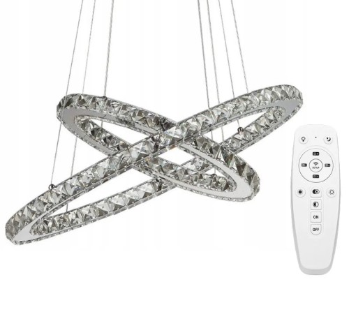 LAMPA KRYSZTAŁOWE RINGI Z PILOTEM APP418-CP OSW-65016