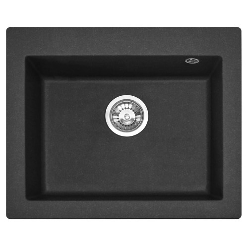 ZLEWOZMYWAK GRANITOWY WEST XL CZARNY NAKRAP+SYFON ZLE-00116