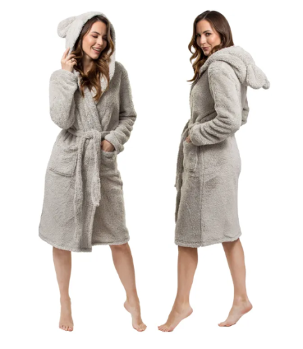 SZLAFROK TEDDY GREY roz  S M SZL-08804