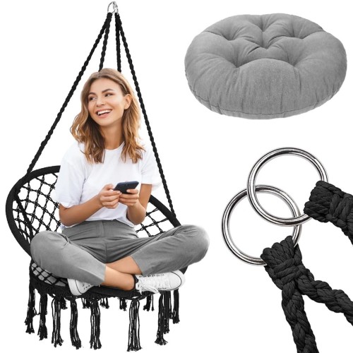 490129A FOTEL WISZĄCY HUŚTAWKA Z PODUSZKĄ OGR-03542