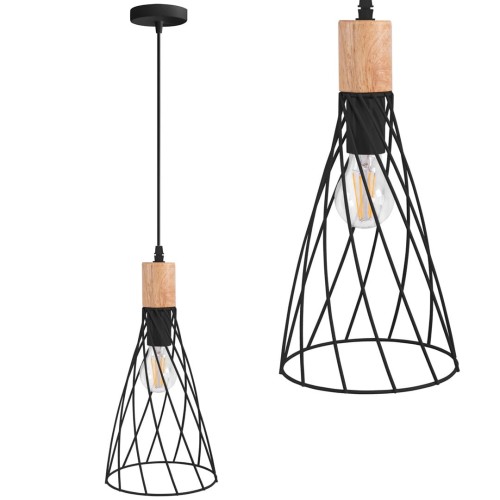 LAMPA APP1268-1CP BLACK OSW-06580