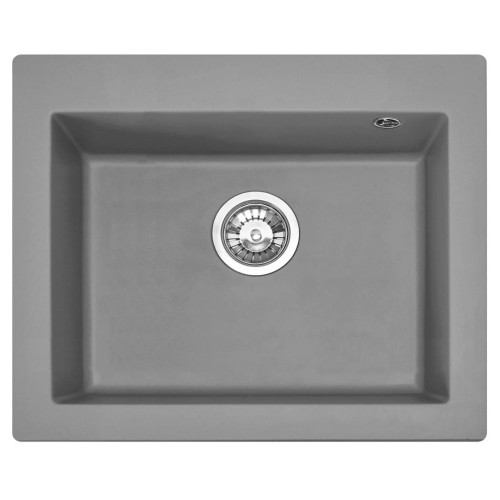 ZLEWOZMYWAK GRANITOWY WEST XL SZARY+SYFON ZLE-00117