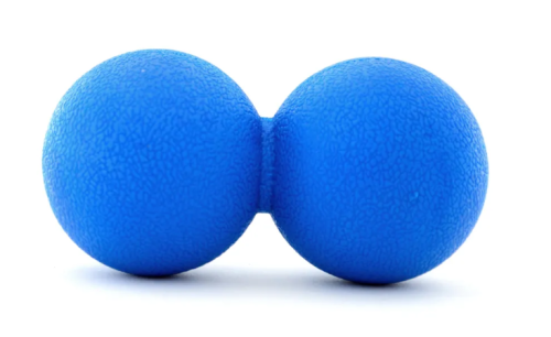 PIŁKA DO MASAŻU PODWÓJNA BLUE FIT-00217