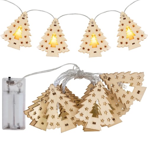 KURTYNA LED CD009 MDF CHOINKI 10LED 10cm CHR-03002