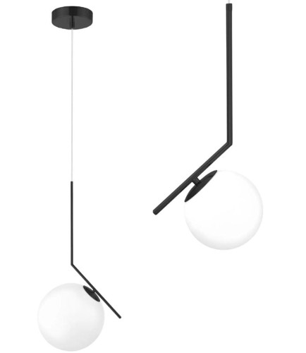 LAMPA G107-1W BLACK WHITE OSW-09732