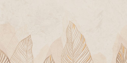 Obraz gresowy ścienny Mild Clay leaves D 119,8x59,8x0,8 Gat.1