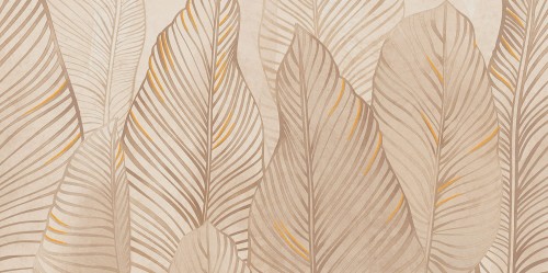 Obraz gresowy ścienny Mild Clay leaves C 119,8x59,8x0,8 Gat.1