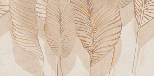 Obraz gresowy ścienny Mild Clay leaves B 119,8x59,8x0,8 Gat.1