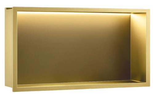 PÓŁKA LED 60x30x10 cm BRUSH GOLD REA-08543